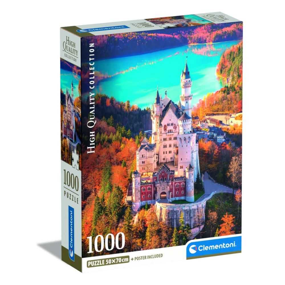 Clementoni - Neuschwastein Puzzle And Poster - 1000 Pcs