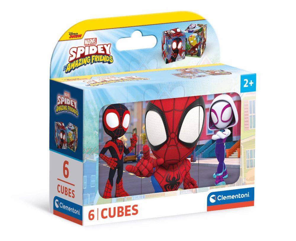 Clementoni - Spidey And His Amazing Friends Puzzle Cube Set - 6 Pcs