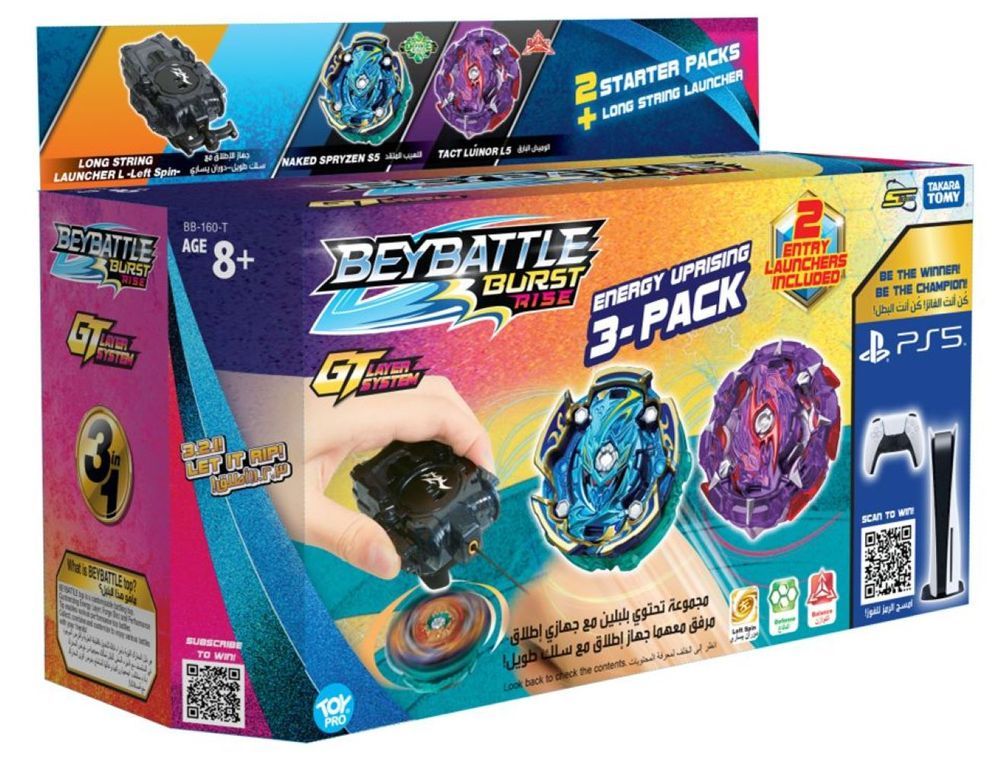 Beybattle Burst - S5 Takara Tomy Energy Uprising Beyblade - 3 Pcs