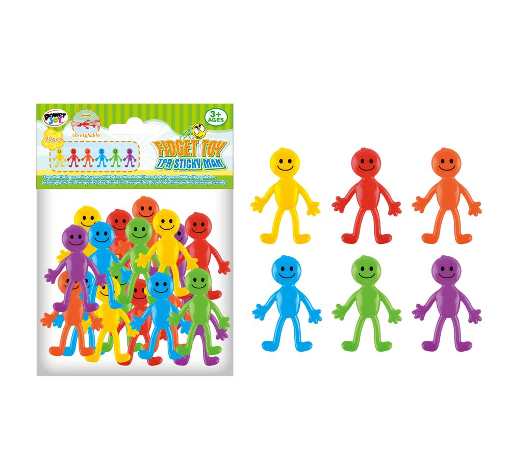 Power Joy - Sticky Man Fidget Toy - 20 Pcs