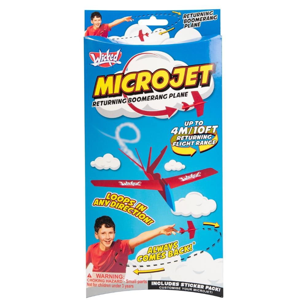 Wicked -  Flying Boomerang Plane Microjet - Red