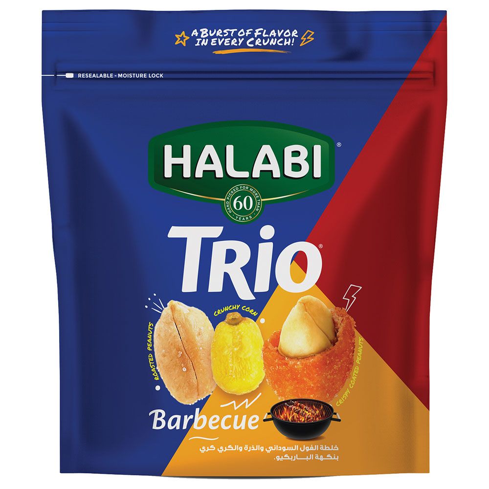 Halabi - Trio Mix Coated Peanuts - Smokey BBQ - 150 g