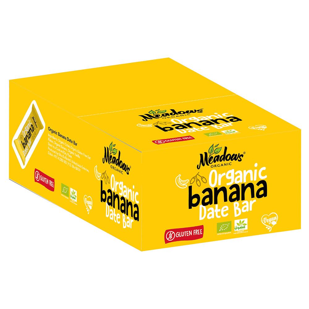 Meadows Organic - Banana Date Bar - 24 Pcs - 40 gm