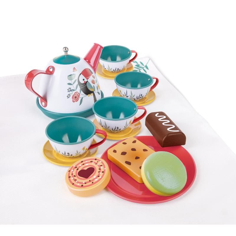 Hape - Tea Time Playset W/ Storage Box - 15pcs