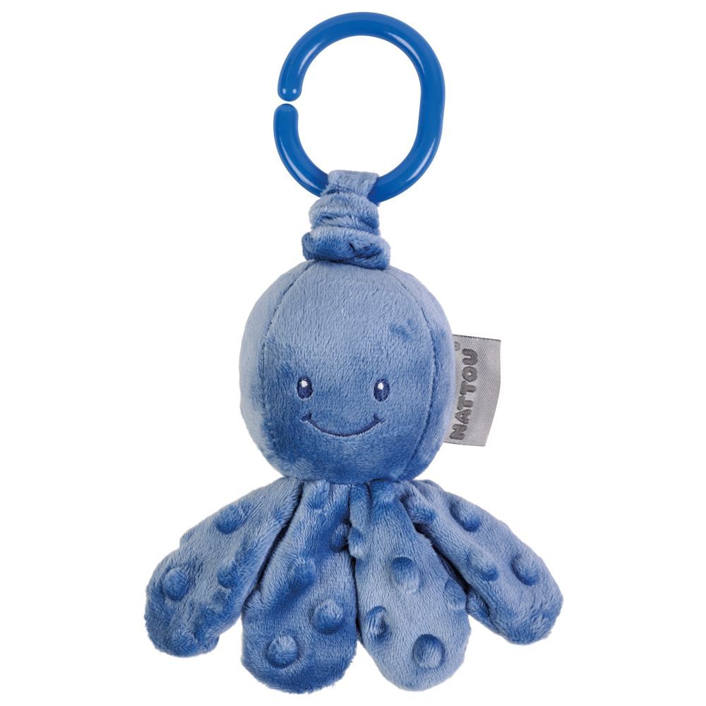 Nattou - Lapidou Vibrating Octopus Cuddle Toy - Dark Blue - 22 cm