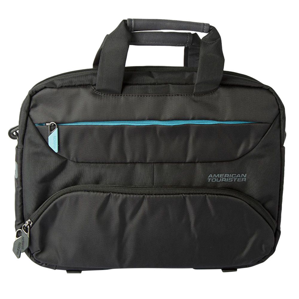 American Tourister - Amber Laptoptop Portfolio - Black/Blue