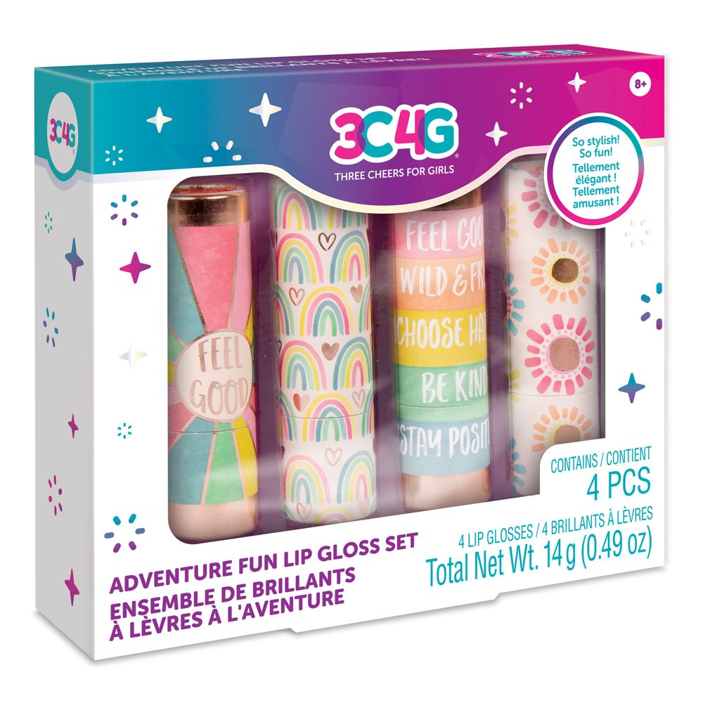 3C4G - Adventure Fun Lip Gloss Set - 4pcs