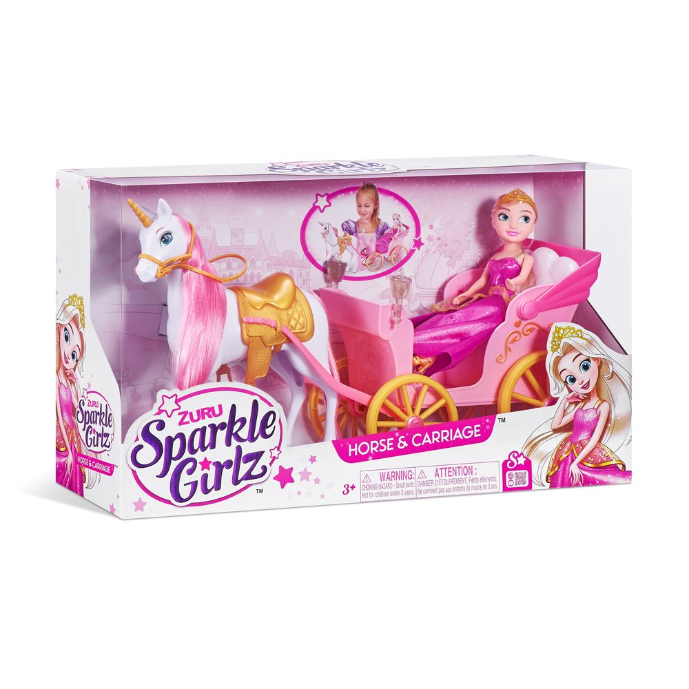 Zuru - Sparkle Girlz Princess Horse & Carriage - Set 10.5"