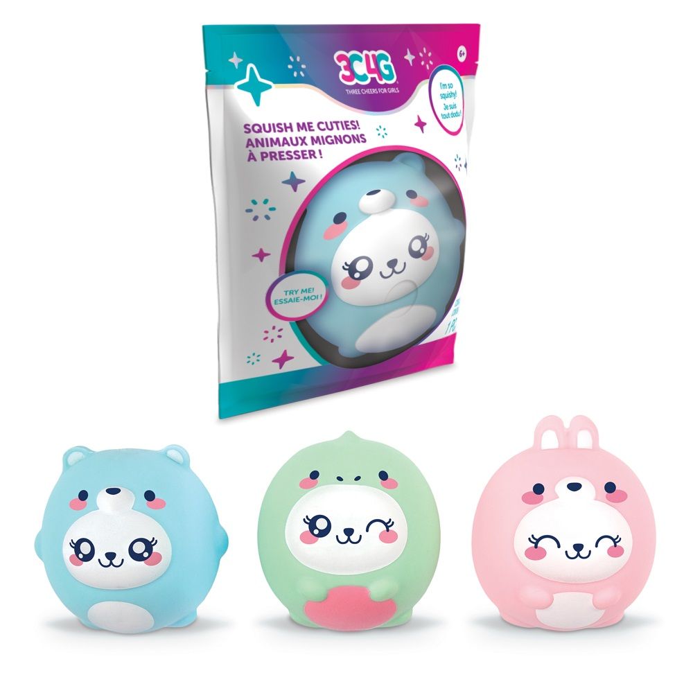 3C4G - Squish Me Cuties Squishy toy 1pc - Color May Vary