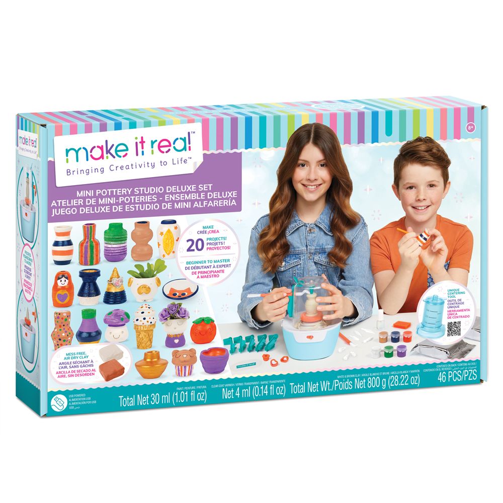 Make it Real - Mini Pottery Studio Deluxe Set - 46pcs