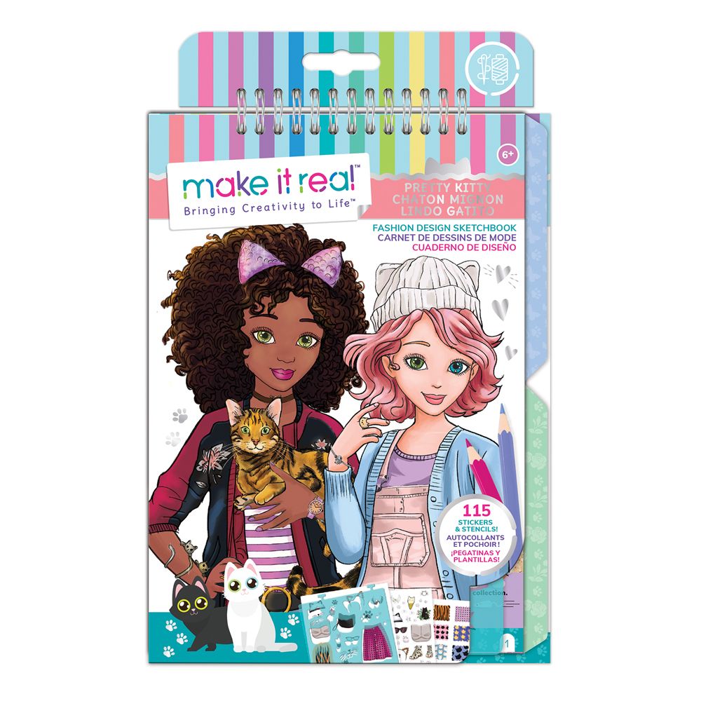 Make it Real - Pretty Kitty Fashion Design Sketchbook Kit