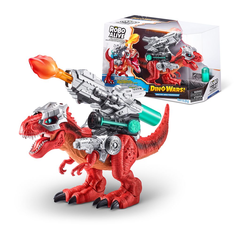 Zuru - Robo Alive Dino Wars -Series 1 - Mega-Rex - Mega Tyrannosaure Giant Battling Armor & Battling Weapons Toy