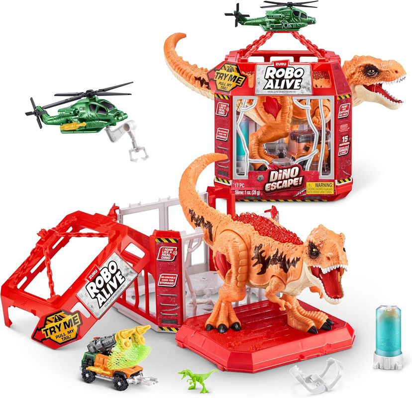 Robo Alive - Series 1 Dino Escape Playset - 17 Pcs