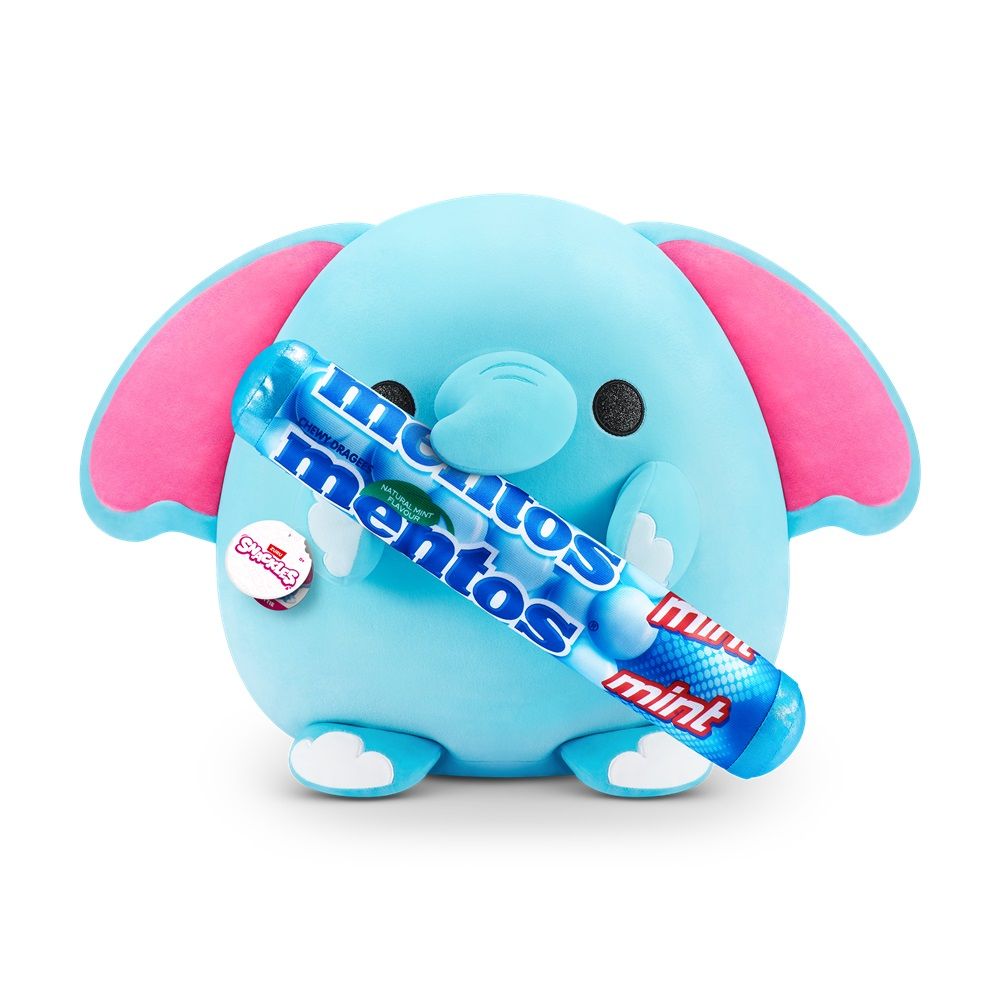 ZURU - Snackles Super Soft Plush Toy - Lottie Elephant with Mentos - 14 Inches