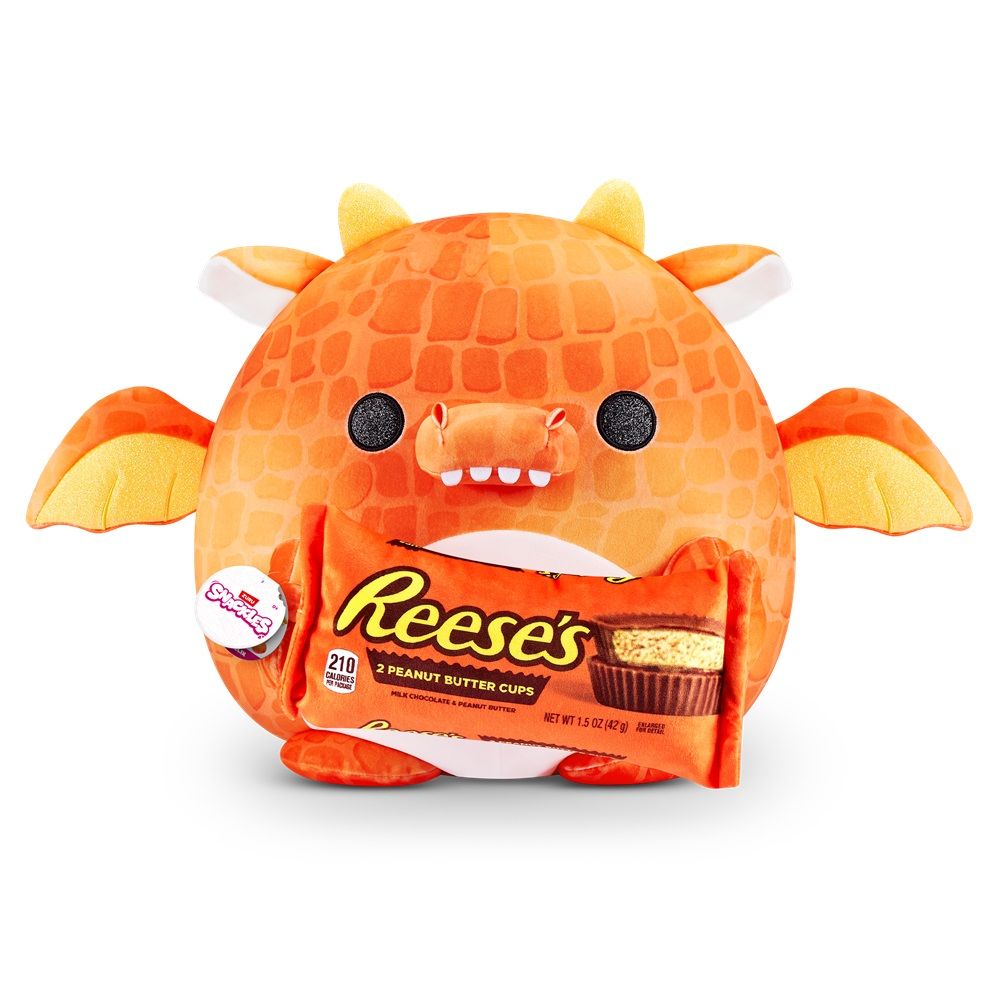 ZURU - Snackles Super Soft Plush Toy - Felix Dragon with Reese's - 14 Inches