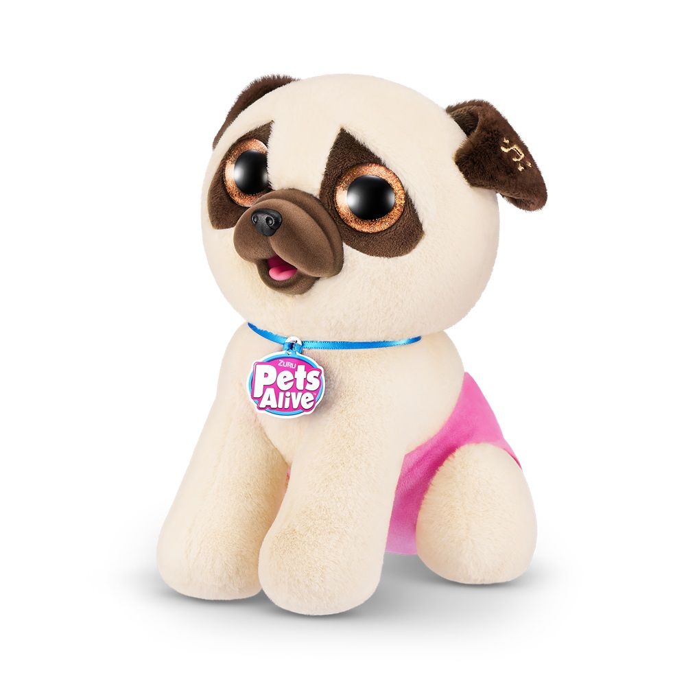 ZURU - PETS ALIVE Pooping Puppies Series 1, Interactive Plush Toys - PUG