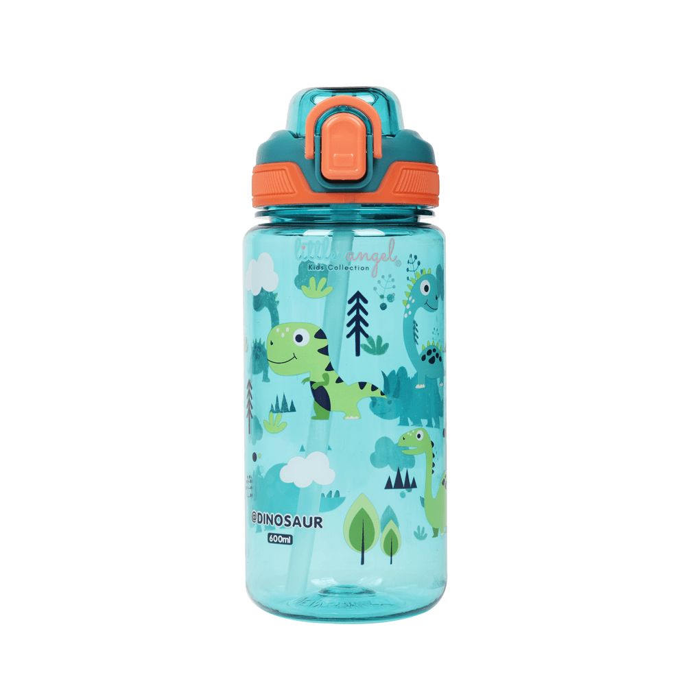 Little Angel - Kids Water Bottle With Straw - 600ml - Green