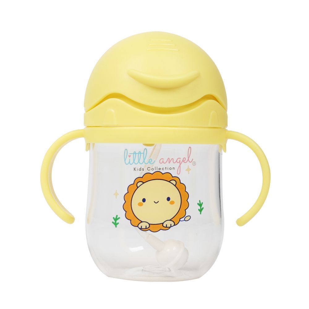 Little Angel - Baby Water Bottle With Straw 300ml - Yellow