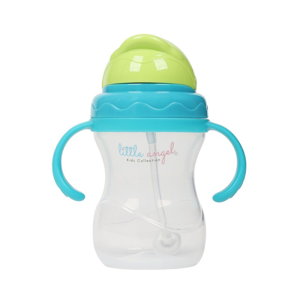 Little Angel - Baby Water Bottle With Straw 270ml - Blue