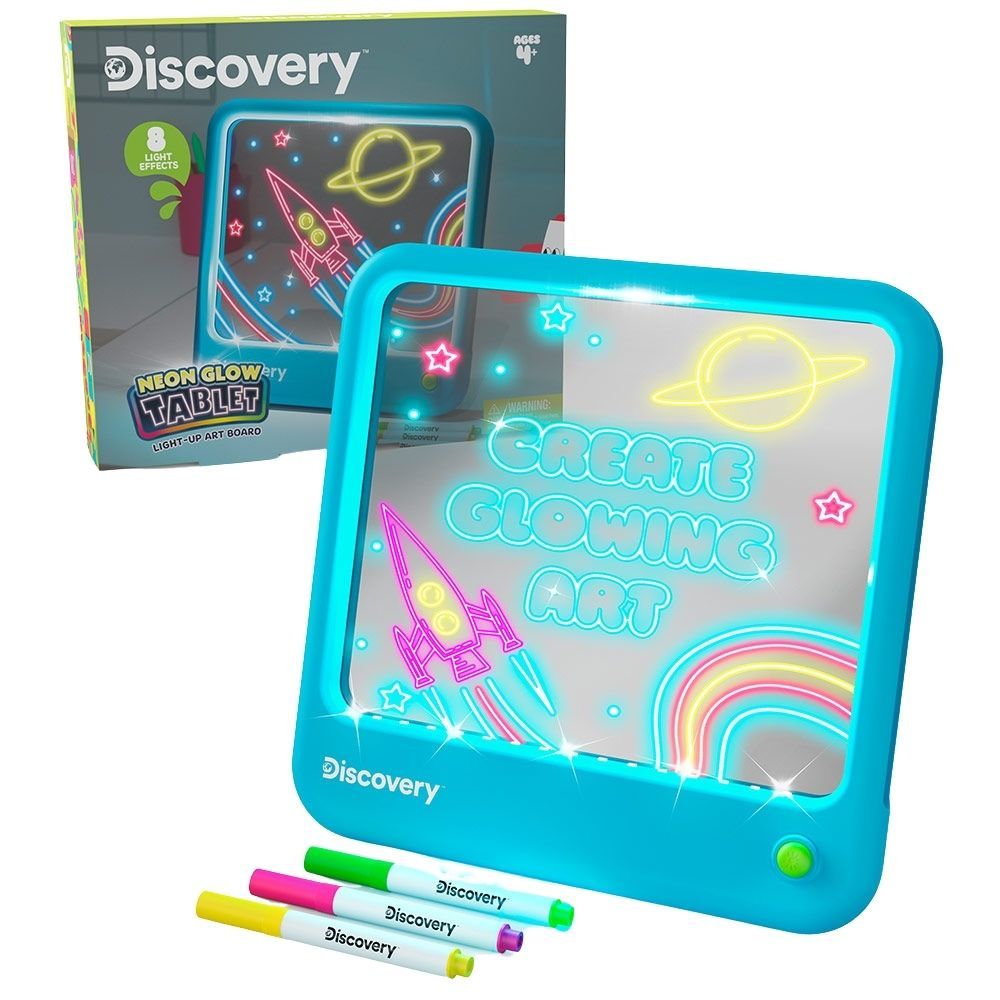 Discovery - Neon Glow Tablet STEM Educational Learning Toy - Blue