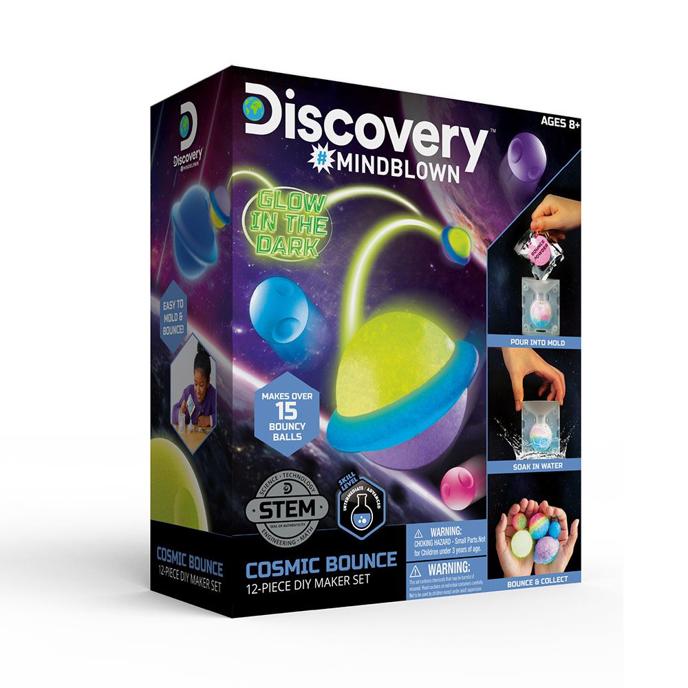 Discovery Mindblown - DIY Cosmic Bounce Glow in the Dark - 12pc Set