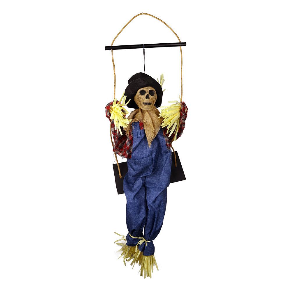 Mad Toys - Creepy Swinging Scarecrow Halloween Decoration With Light & Sound