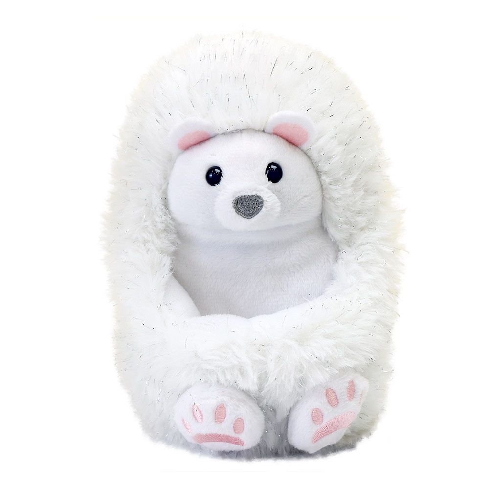 Golden Bear - Curlimals Arctic Glow Perry Polar Bear Interactive Soft Toy - White - 16cm