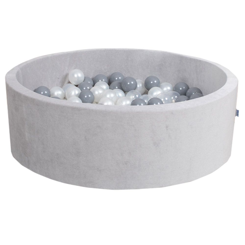 Delsit - Chenille Dry Pool w/ 200 Plastic Balls - Grey Melange