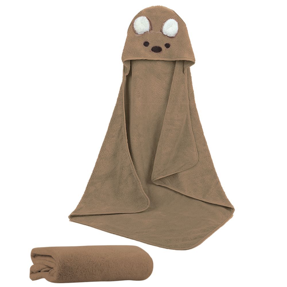 Star Babies - Microfiber Hooded Towel - Brown