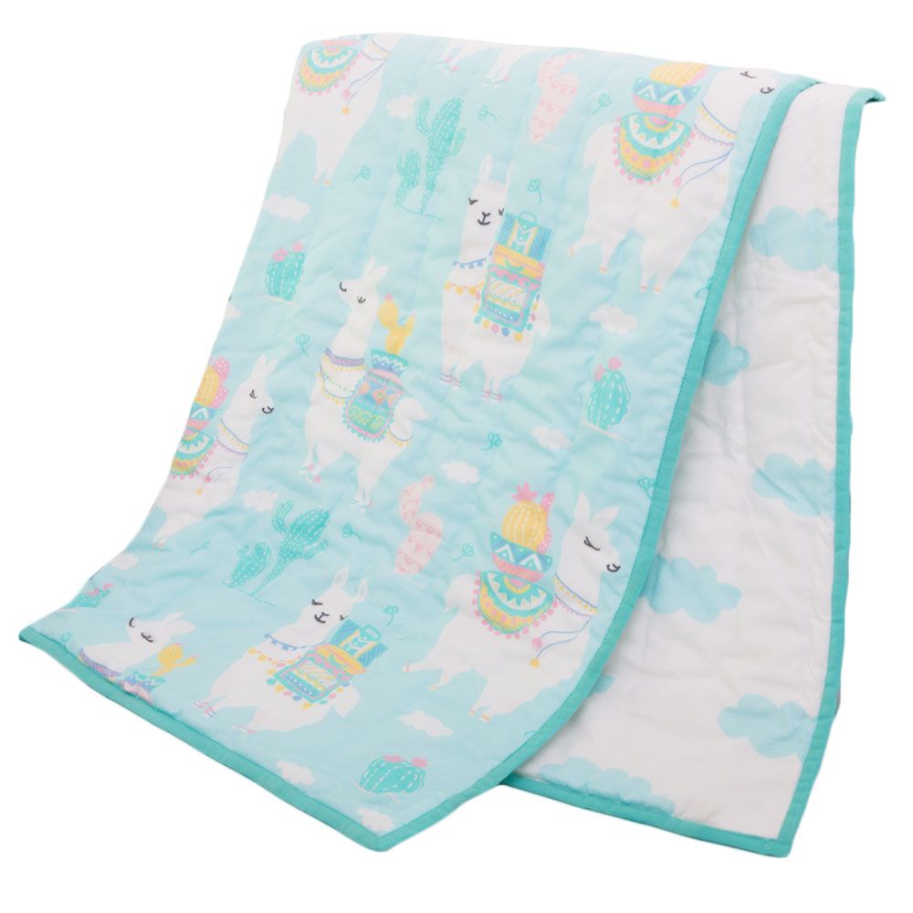 Little West Street - Llama Love Organic Reversible Quilt