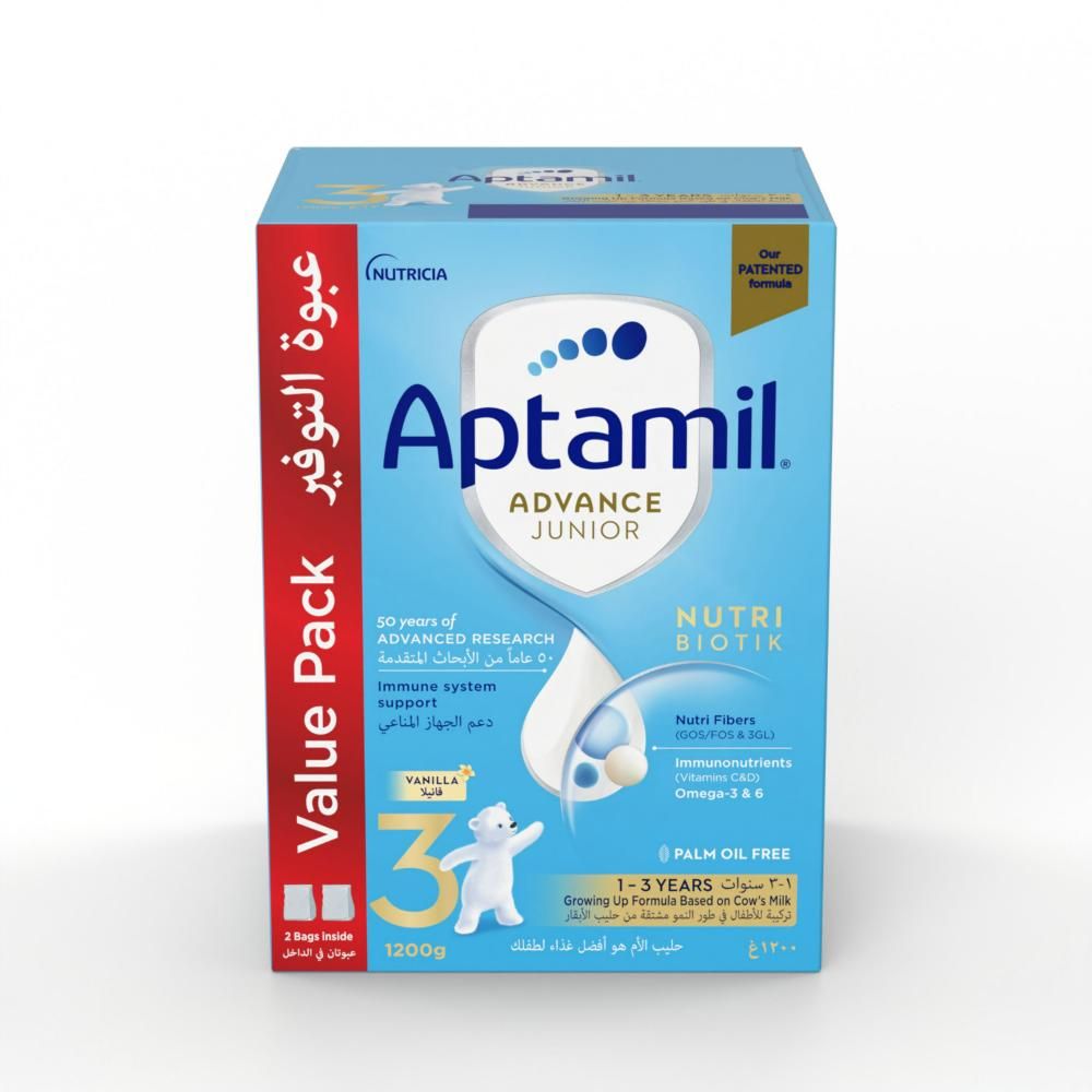 Aptamil - Advance Junior 3 Palm Oil Free Milk Formula - 1.2 Kg