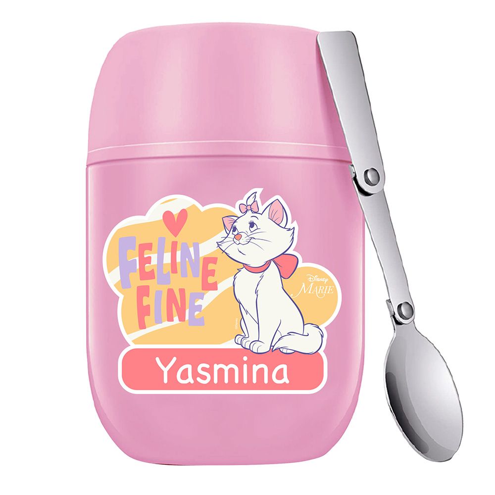 Essmak - Personalized Disney Mary Food Thermos With Spoon - Pink - 475 ml