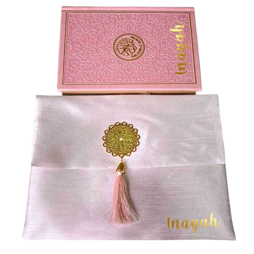 Zayoshe - Rainbow Quran With Pouch - Light Pink