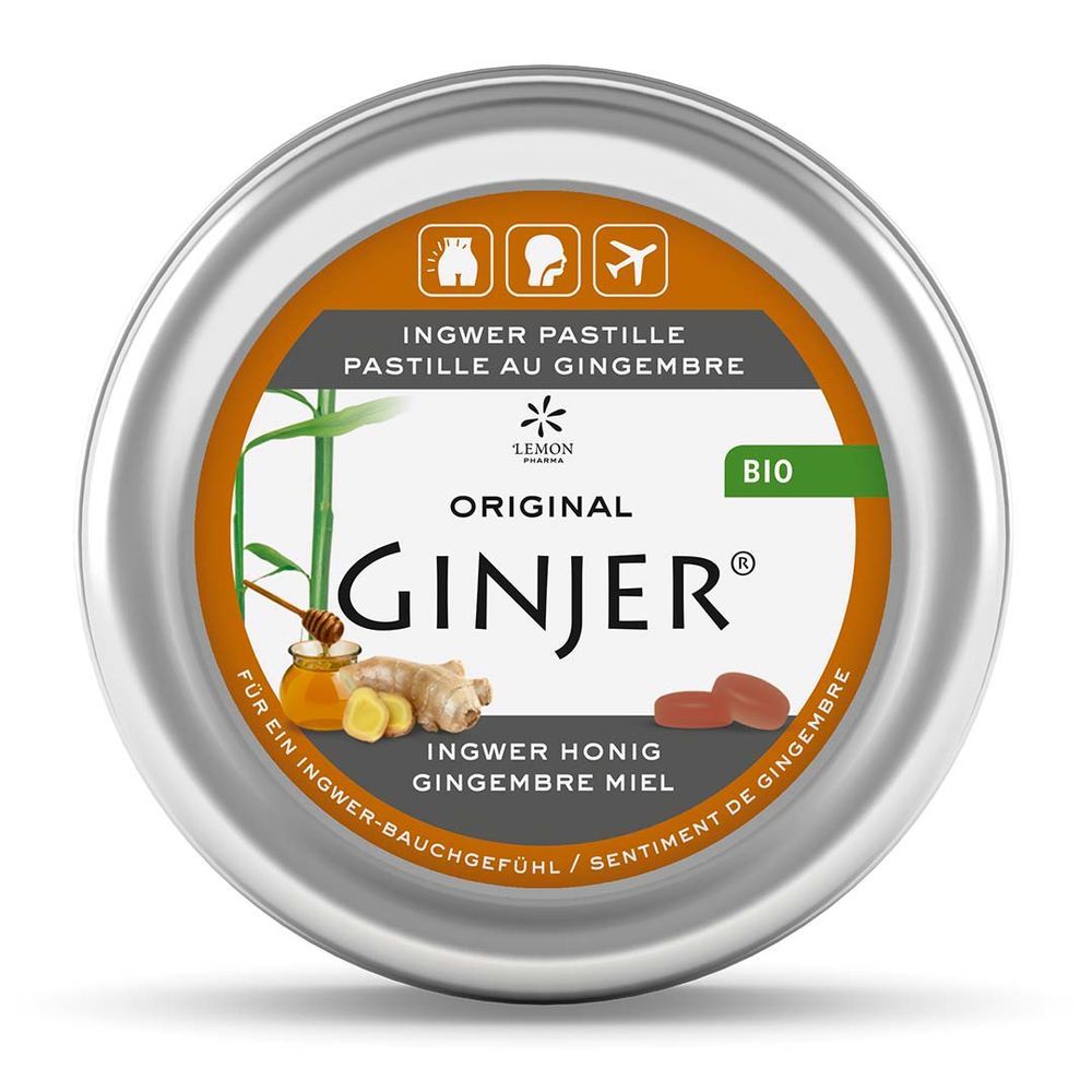 Ginjer - Original Organic Pastille - Honey Flavour - 40 gm