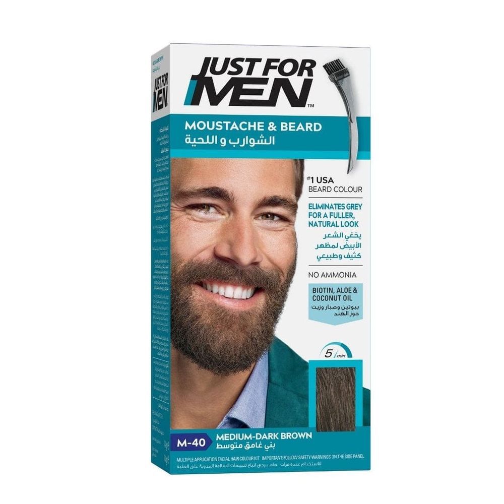 Just For Men - Medium Dark Brown - Moustache & Beard - M-40