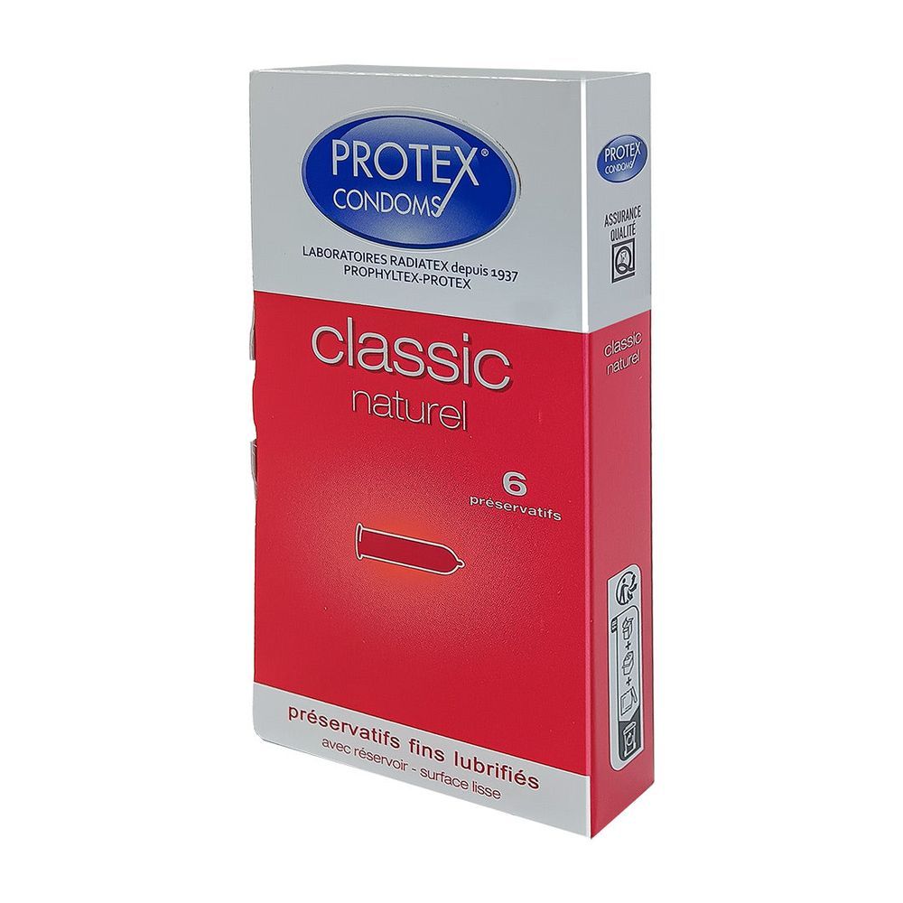 Protex - Classic Natural Condoms - 6 Pcs