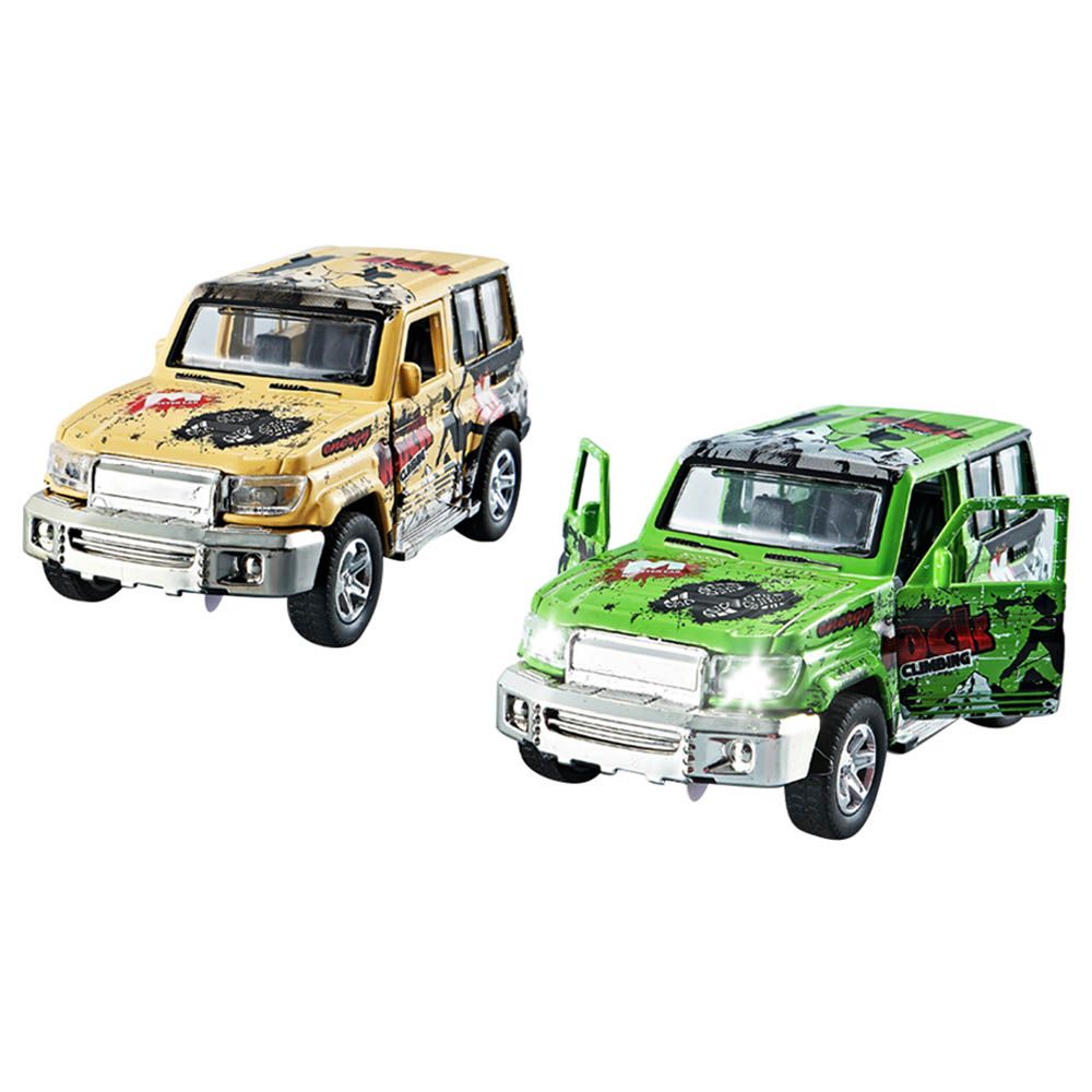 Stem - 1/32 Graffiti Toyota Alloy Pull-Back Jeep 1pc - Color May Vary