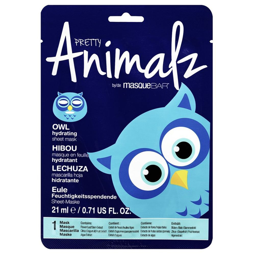 Masquebar - Pretty Animalz Owl Hydrating Sheet Mask - 21ml