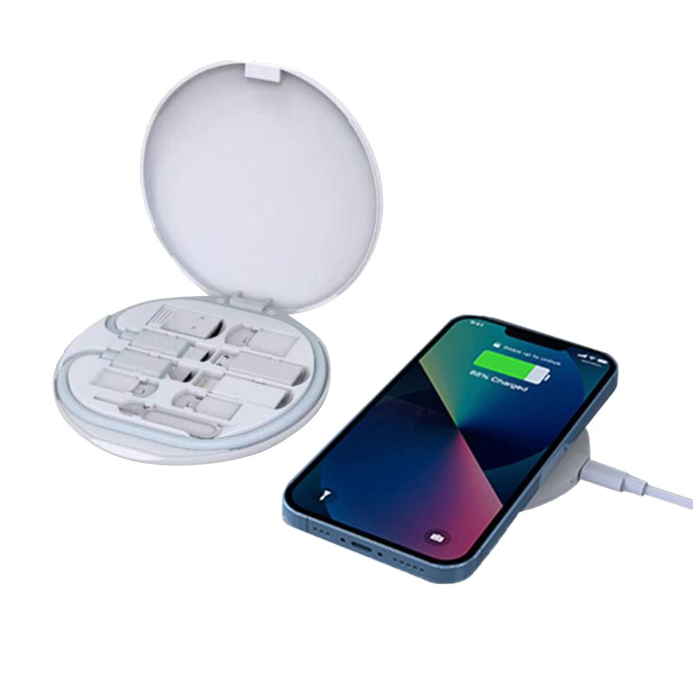 Memorii - Oslo Recycled Wireless Charger w/ Cables - White - 15W