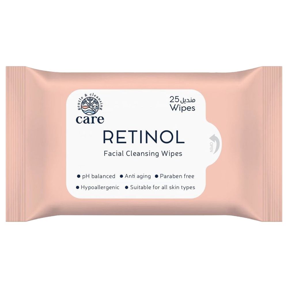 Care - Retinol Face Cleanser Wipes - Pack of 25