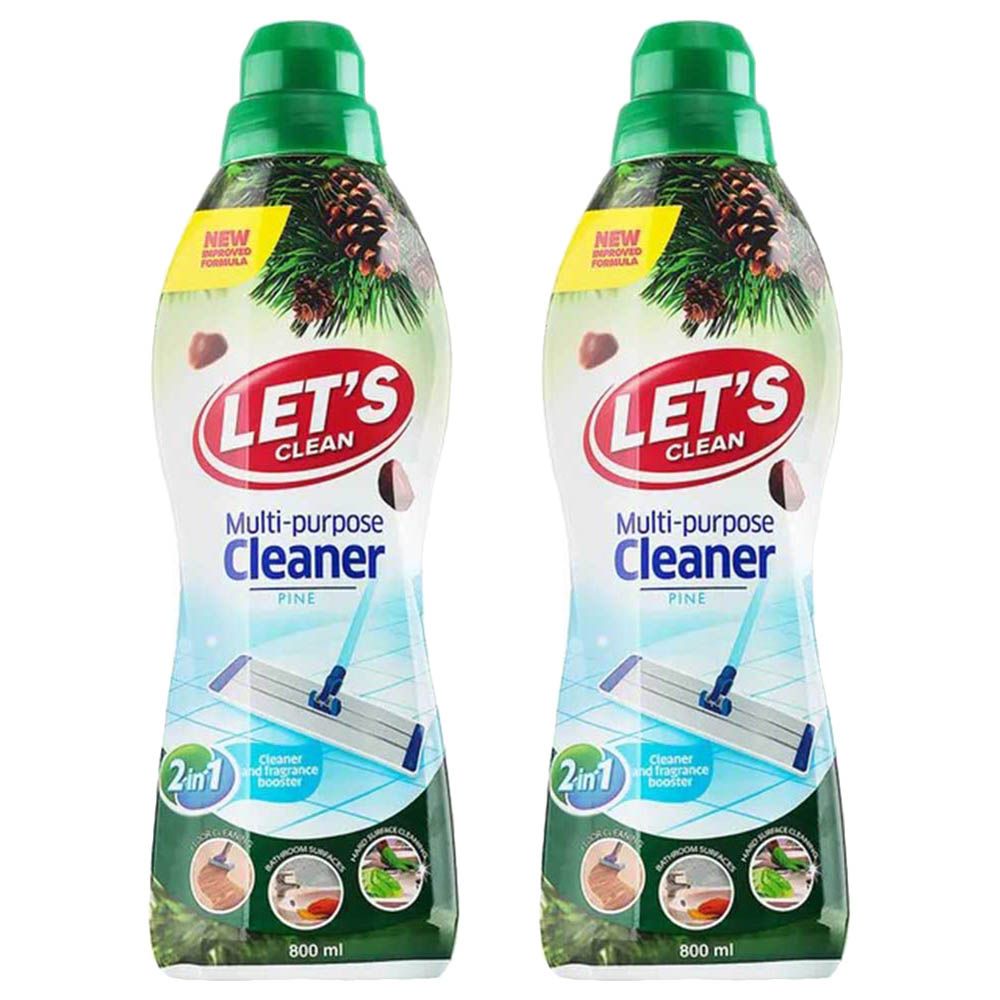 Let's Clean - Multi-Purpose Cleaner - Pine - 800 ml - Pack of 2