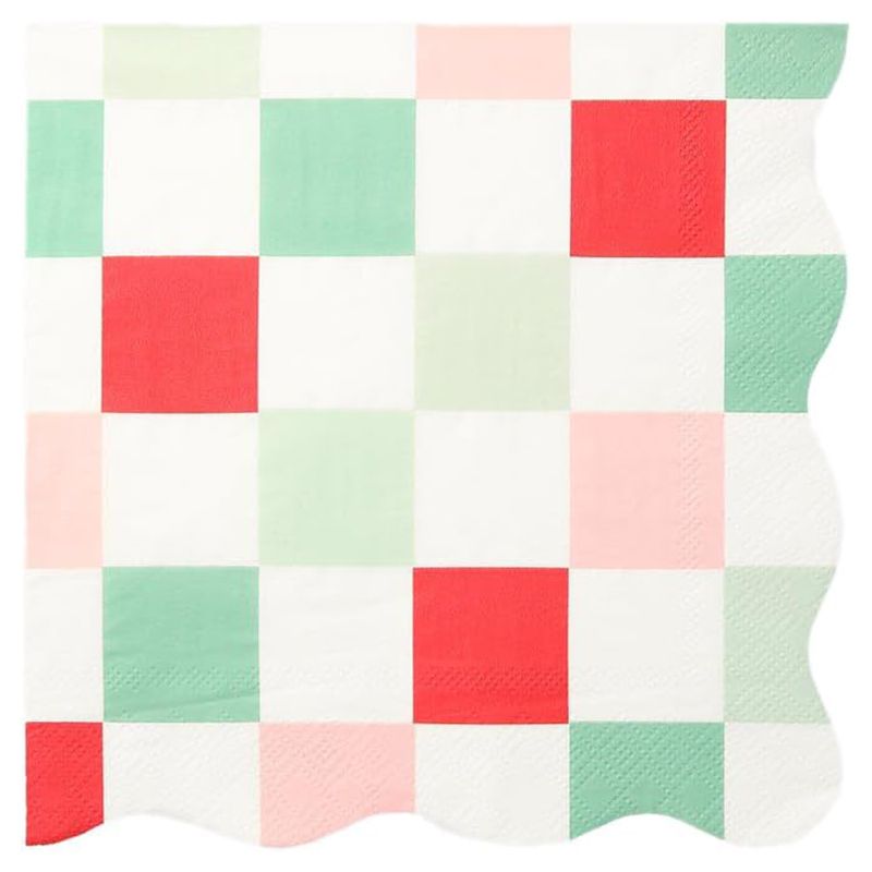 Meri Meri - Multi Check Large Napkins - 16pcs