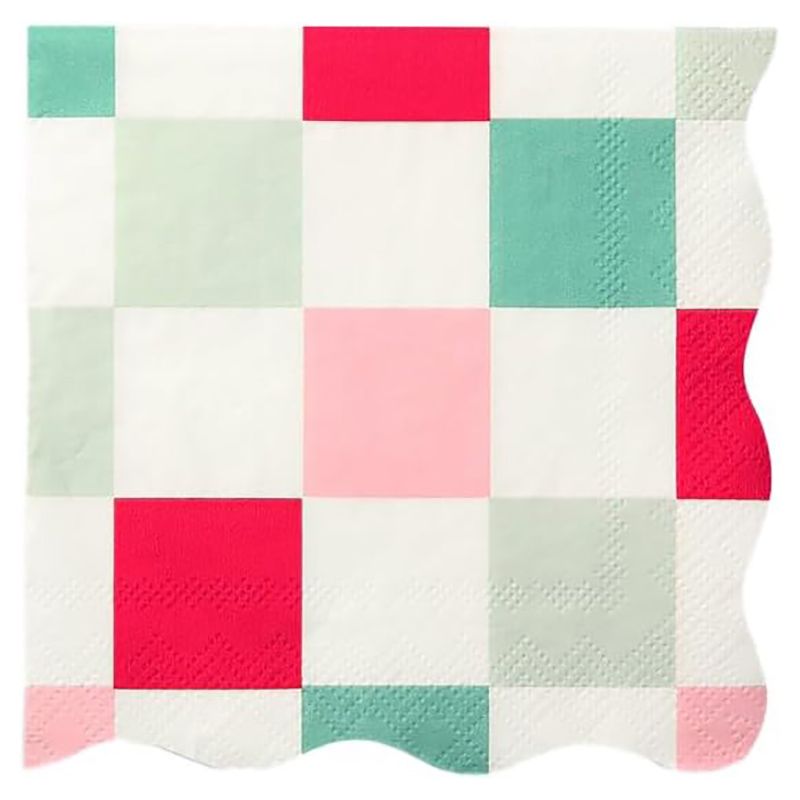 Meri Meri - Multi Check Small Napkins - 16pcs