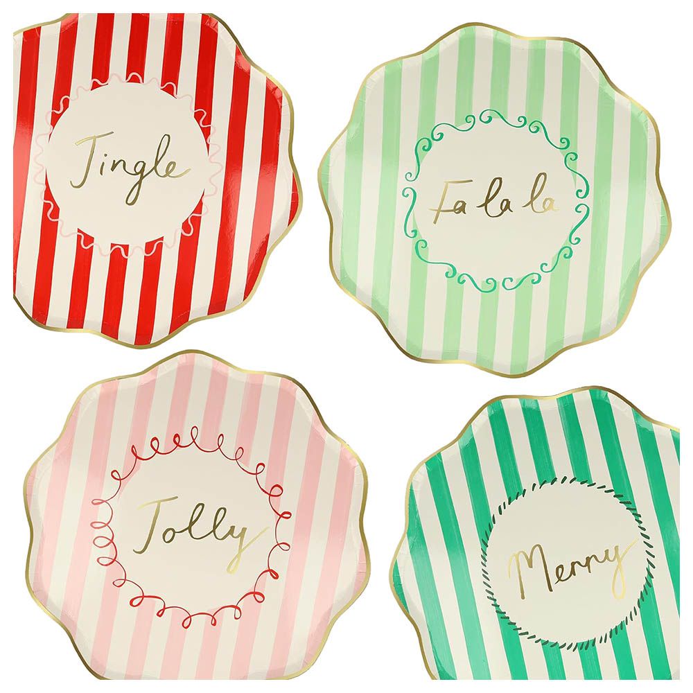 Meri Meri - Striped Dinner Plates - 8pcs