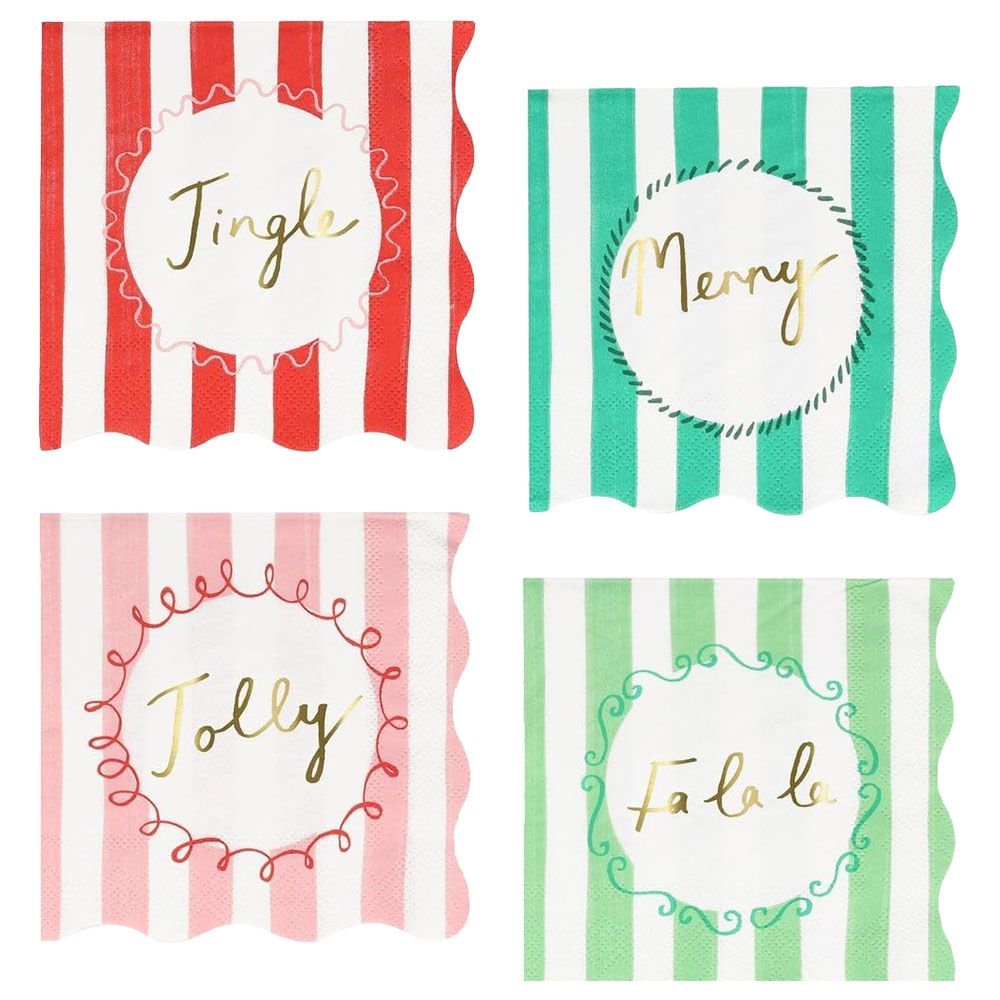 Meri Meri - Striped Small Napkins - 16pcs