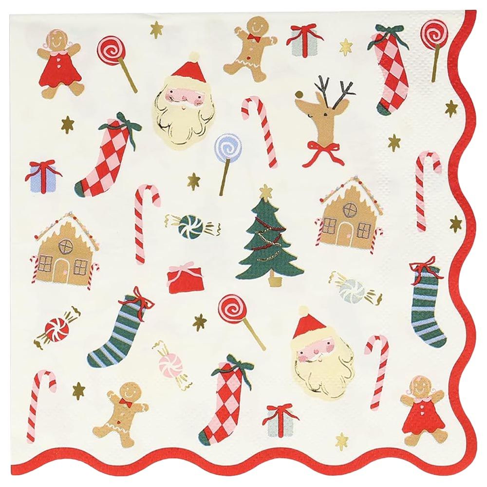 Meri Meri - Jolly Christmas Large Napkins - 16pcs