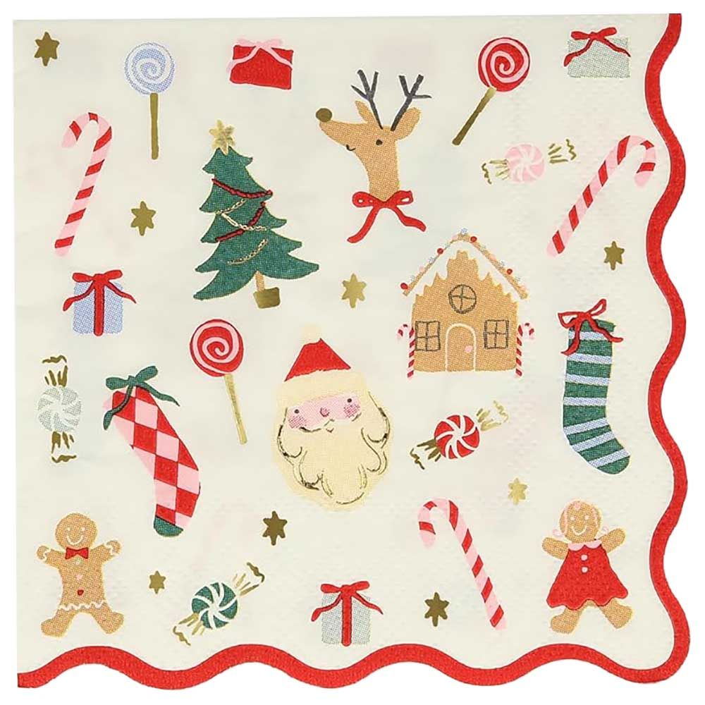 Meri Meri - Jolly Christmas Small Napkins - 16pcs