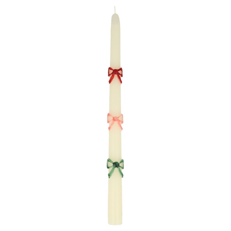 Meri Meri - Multi Colour Bow Taper Candle - 2pcs