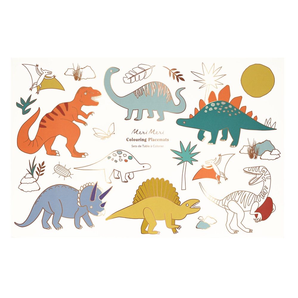 Meri Meri - Dinosaurs Colouring Placemats