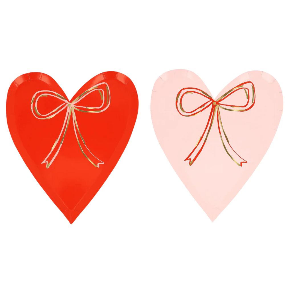 Meri Meri - Heart With Bow Plates